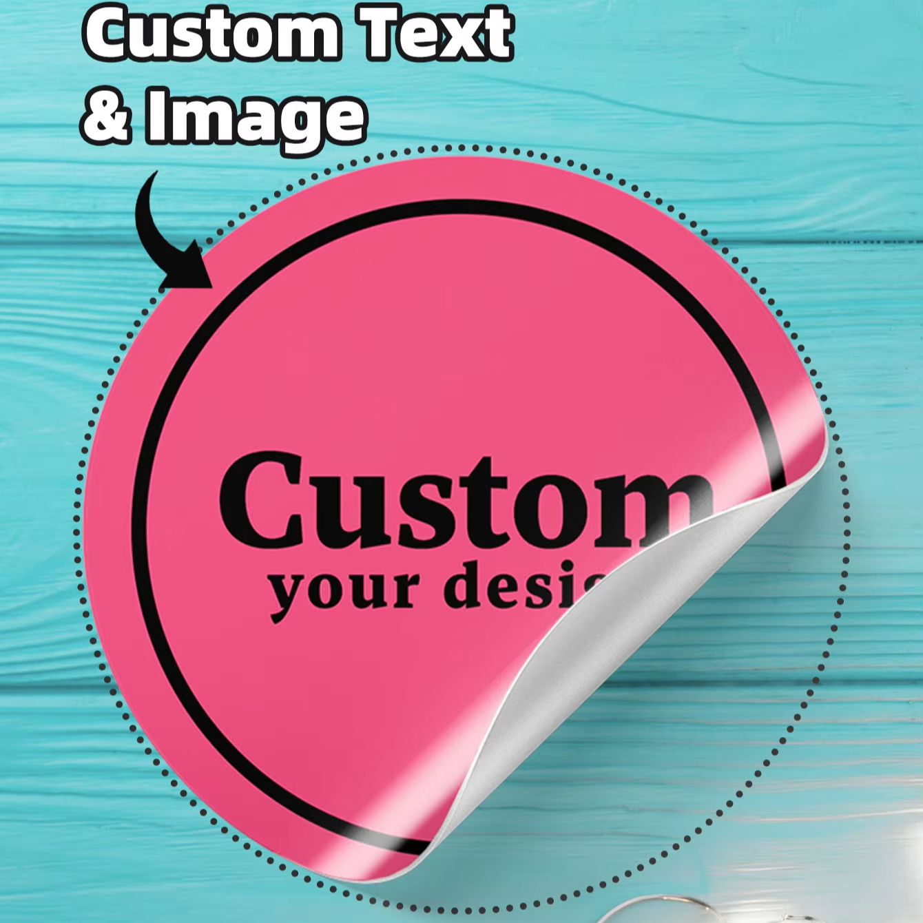 Personalised Candle Label - 1–180 Stück individuelle runde, wasserfeste Aufkleber