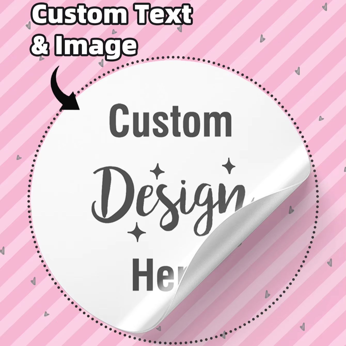 Personalised Candle Label - 3/5/6CM Individuelle Wasserfeste Runde Aufkleber, Benutzerdefinierte