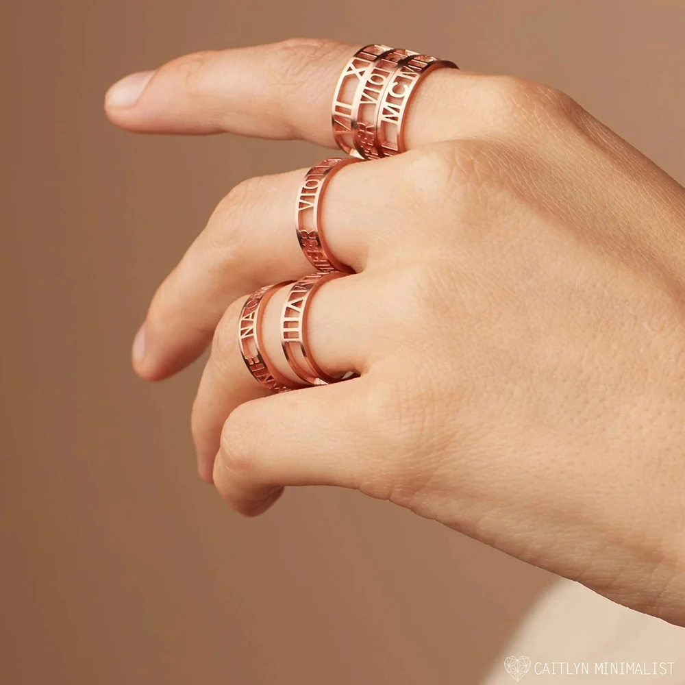 Personalisierter offener Ring  – Initial Ring Custom Bewertung und Preis